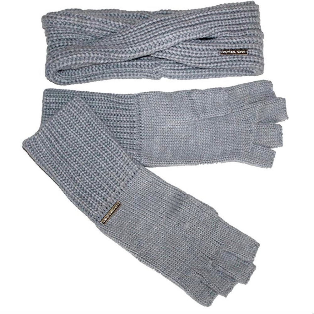 Michae Kors Headband & Fingerless Gloves